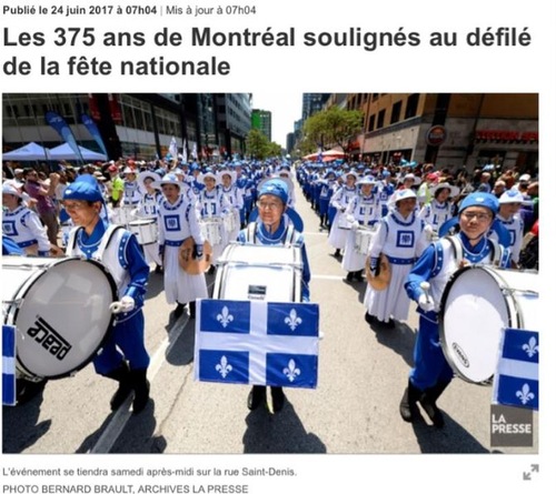 Image for article Canada Quebec: La parata dei praticanti del Falun Gong si distingue durante la Giornata nazionale 