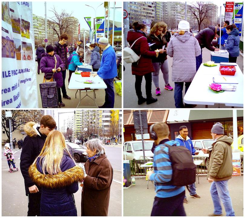 Image for article ​Romania: I praticanti del Falun Gong rinnovano la consapevolezza della persecuzione nella capitale durante le vacanze del Capodanno cinese