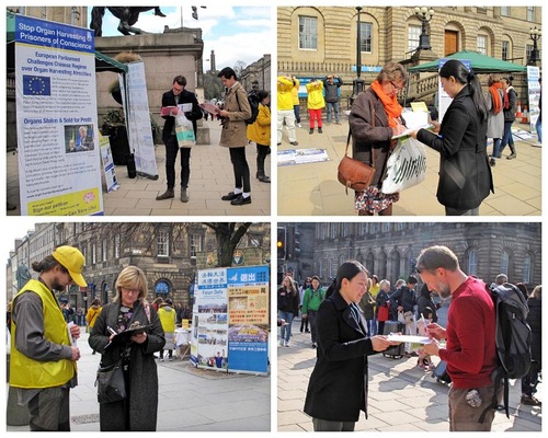 Image for article ​Edimburgo, Scozia: Conoscere la Falun Dafa in una calda giornata di primavera