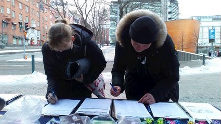 Image for article Finlandia: Promozione della Falun Dafa nel nuovo anno