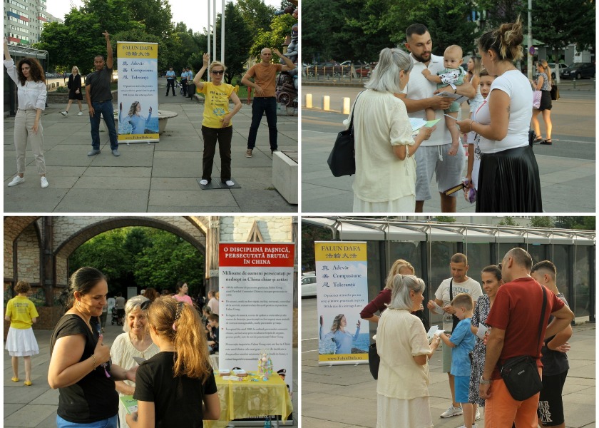 Image for article Bucarest, Romania: La gente incoraggia i praticanti della Falun Dafa in Cina a perseverare nella loro fede