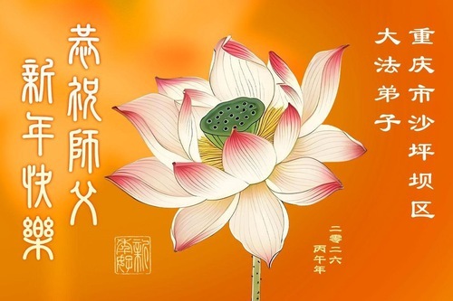 Image for article I praticanti della Falun Dafa di Chongqing augurano rispettosamente al Maestro Li Hongzhi un Felice Anno Nuovo Cinese (114 auguri)