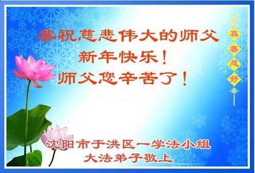Image for article I praticanti della Falun Dafa della città di Shenyang augurano rispettosamente al Maestro Li Hongzhi un felice anno nuovo (107 auguri)