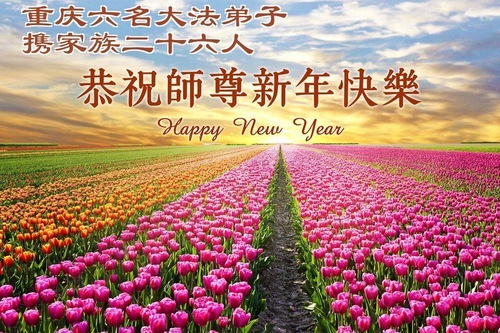 Image for article I praticanti della Falun Dafa di Chongching augurano rispettosamente al Maestro Li Hongzhi un felice anno nuovo (104 auguri)