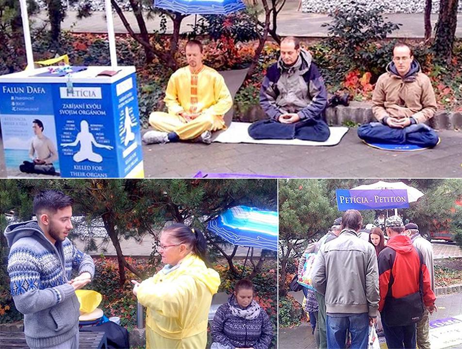 Image for article I praticanti della Slovacchia sud occidentale informano i cittadini della persecuzione del Falun Gong causata dal regime comunista cinese
