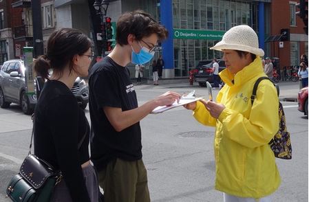 Image for article Canada: I residenti di Montreal condannano la persecuzione della Falun Dafa