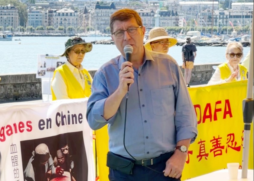Image for article Svizzera: Funzionari del governo intervengono al raduno del Falun Gong che segna 24 anni di protesta pacifica