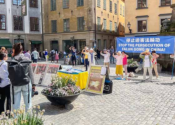 Image for article Svezia: Presentazione della Falun Dafa nel centro di Stoccolma