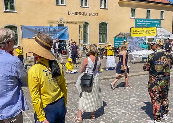 Image for article Visby, Svezia: Introduzione alla Falun Dafa durante la Settimana di Almedalen