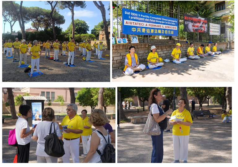 Image for article Italia: Le autorità esprimono il loro sostegno ai praticanti della Falun Dafa, durante le attività di denuncia della decennale persecuzione in Cina