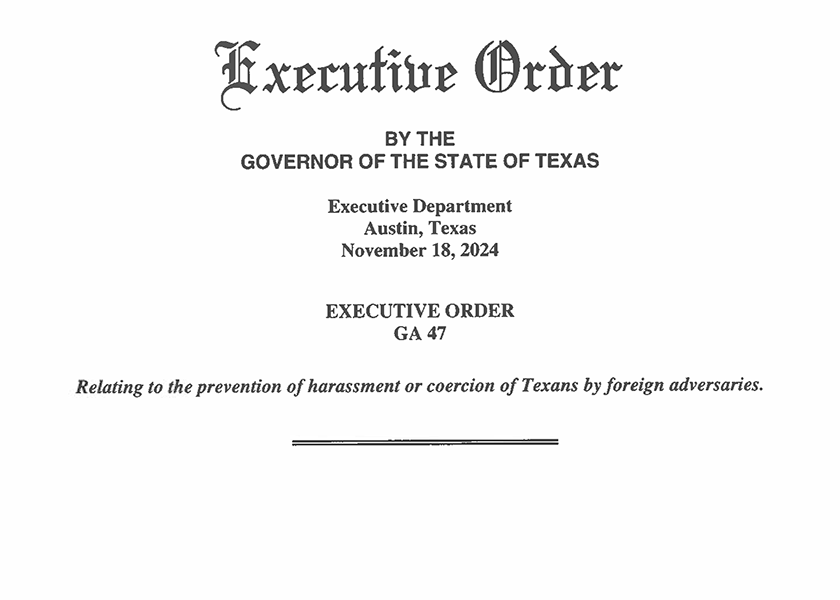 Image for article Il governatore del Texas emette tre ordini esecutivi in difesa della repressione e dell'infiltrazione transnazionale del PCC