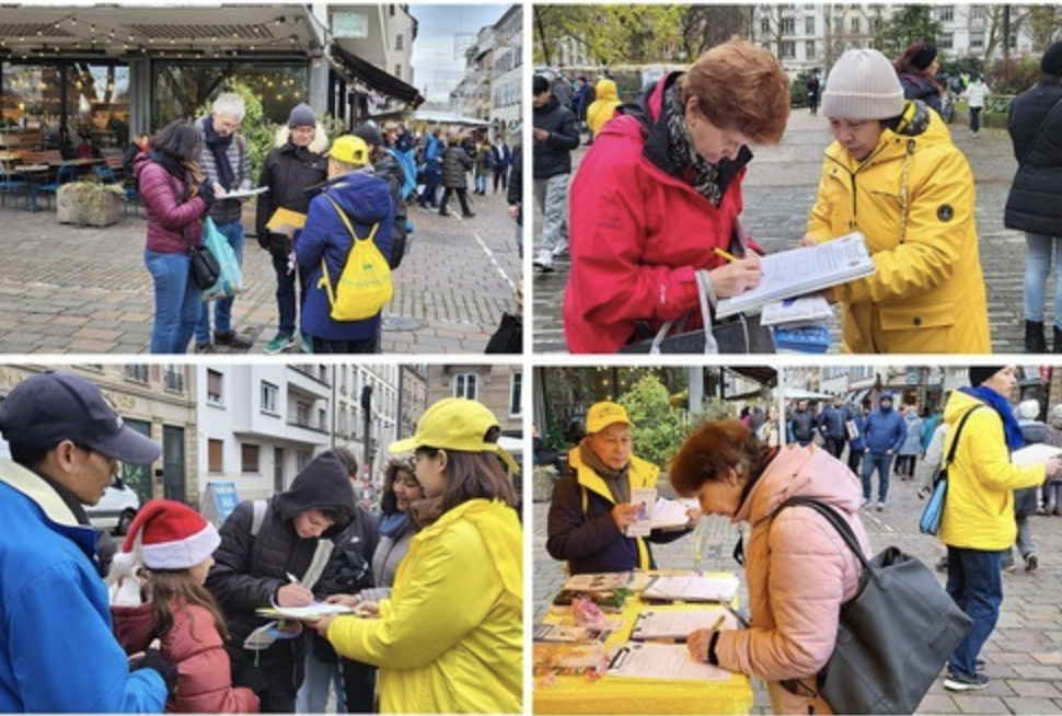 Image for article Strasburgo, Francia: Sostegno locale agli sforzi dei praticanti del Falun Gong per porre fine alla persecuzione