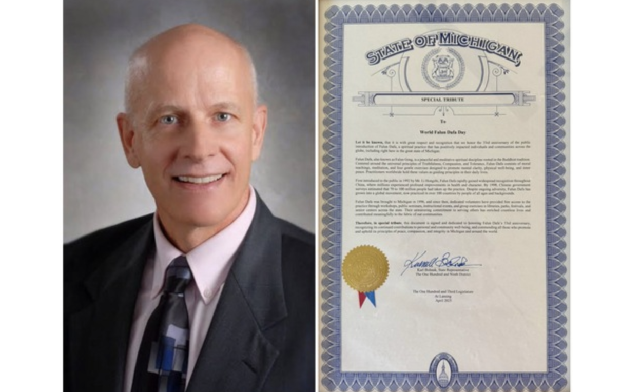 Image for article Michigan, USA: Un legislatore statale proclama la Giornata Mondiale della Falun Dafa