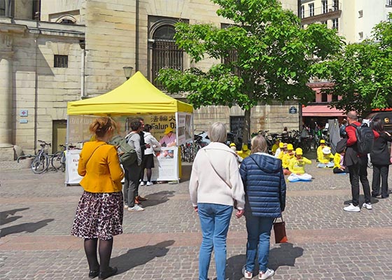 Image for article Francia: I francesi apprezzano la bellezza della Falun Dafa