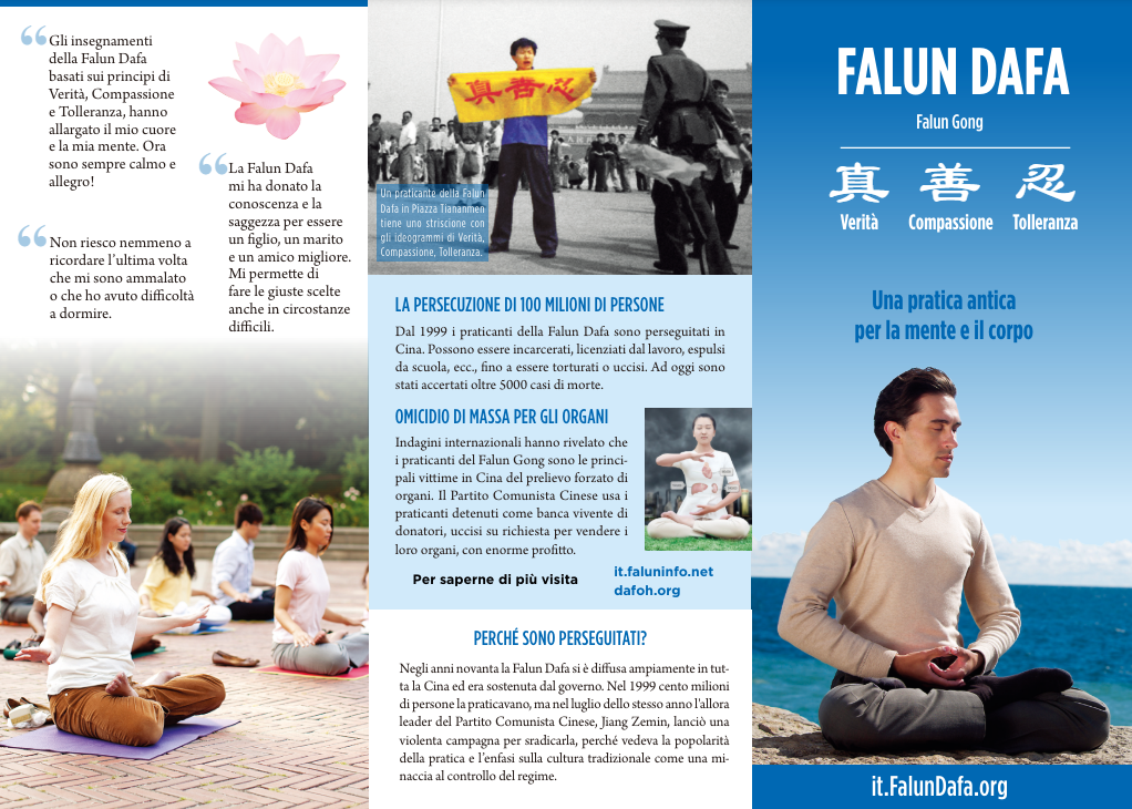 Image for article Nuova versione del volantino della Falun Dafa