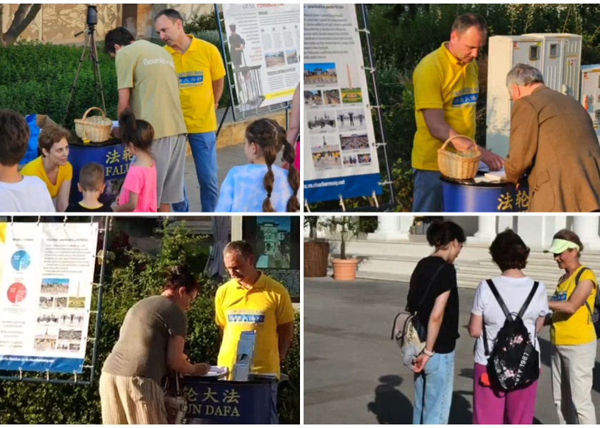 Image for article Romania: Le persone esprimono il loro sostegno alla Falun Dafa durante gli eventi pubblici