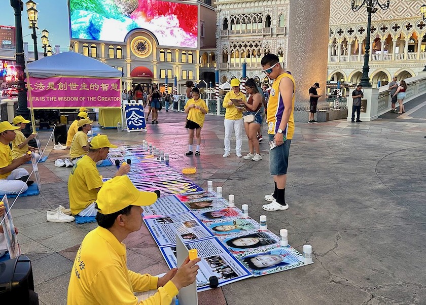 Image for article Las Vegas, USA: Attività per chiedere la fine dei 26 anni di persecuzione del Falun Gong
