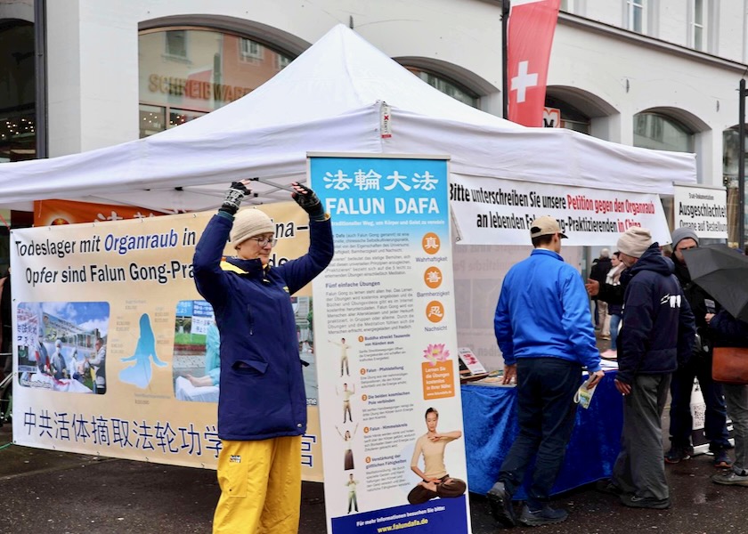 Image for article Germania: Residenti e turisti condannano la persecuzione della Falun Dafa durante un evento sul Lago di Costanza (Parte 2)