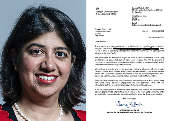 Image for article Ministro per l'Indo-Pacifico del Regno Unito: Il PCC perseguita il Falun Gong sia in patria che all'estero