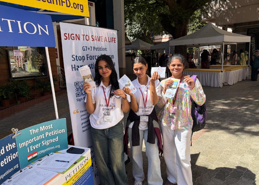 Image for article Studenti indiani vengono a conoscenza della persecuzione della Falun Dafa in Cina