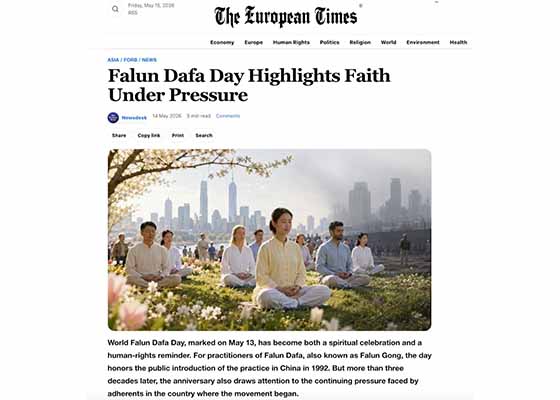 Image for article The European Times: I praticanti della Falun Dafa perseverano nonostante le pressioni