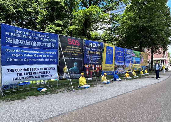 Image for article I praticanti della Falun Dafa organizzano eventi davanti alla Camera dei Rappresentanti olandese e richiamano l'attenzione sulla persecuzione