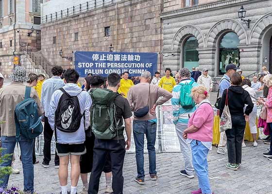 Image for article Durante le attività organizzate in Svezia, le persone scoprono il Falun Gong e condannano la persecuzione